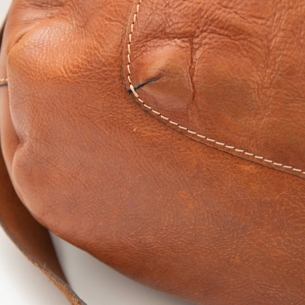 Patricia Nash Barcellona Purse Saddle Bag Tooled 100% Leather Camel Brown - Picture 12 of 12